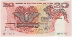 Банкнота. Папуа - Новая Гвинея. 20 кин 1998 год. Тип 10c.