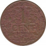 Монета. Кюрасао (Нидерландские Антилы). 1 цент 1944 год. рев.