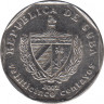 Монета. Куба. 25 сентаво 2002 год (конвертируемый песо). ав.