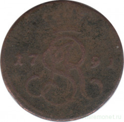Монета. Польша. 3 гроша 1791 год. EB.