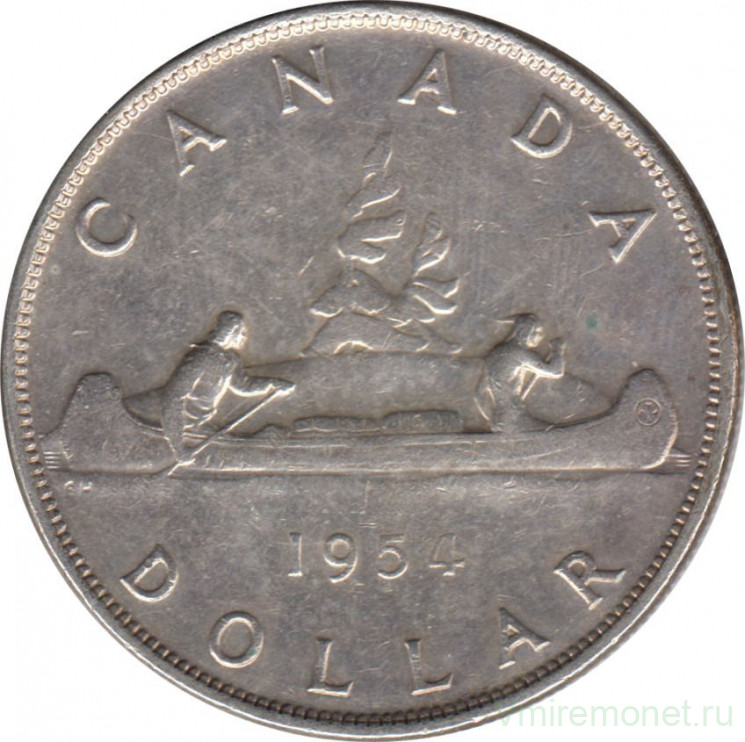 Монета. Канада. 1 доллар 1954 год.
