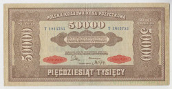 Банкнота. Польша. 50000 польских марок 1922 год. Тип 33.