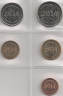 Монета. Зимбабве. Набор 5 штук. 1, 5, 10, 25, 50 центов 2014 год.