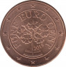 Монета. Австрия. 5 центов 2019 год. ав.