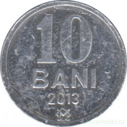 Монета. Молдова. 10 баней 2013 год.