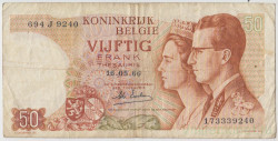 Банкнота. Бельгия. 50 франков 1966 год. Тип 139 (2).