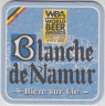 Подставка. Пиво  "Blanche de Namur".(Синяя). лиц.