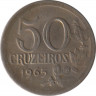 Монета. Бразилия. 50 крузейро 1965 год. ав.