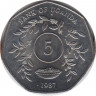 Монета. Уганда. 5 шиллингов 1987 год. ав.