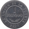 Монета. Боливия. 1 боливиано 2010 год. ав.