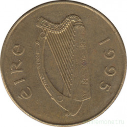 Монета. Ирландия. 20 пенсов 1995 год.