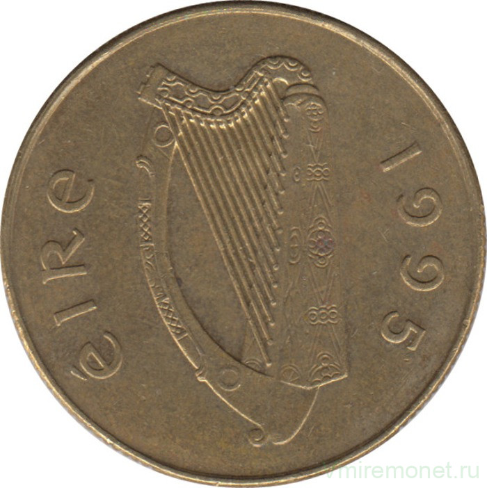 Монета. Ирландия. 20 пенсов 1995 год.