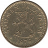 Аверс. Монета. Финляндия. 10 пенни 1976 год.