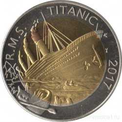 Монета. Буркина-Фасо. 50 франков 2017 год. Титаник.