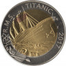 Монета. Буркина Фасо. 50 франков 2017 год. Титаник. ав.