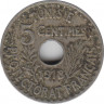 Монета. Тунис. 5 сантимов 1918 год. ав.