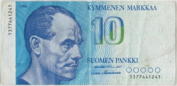 Банкнота. Финляндия. 10 марок 1986 год. Тип 113а (39).