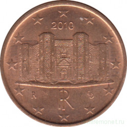 Монета. Италия. 1 цент 2010 год.