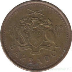 Монета. Барбадос. 5 центов 2009 год.
