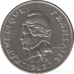Монета. Новая Каледония. 10 франков 1983 год.