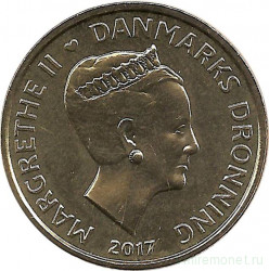 Монета. Дания. 20 крон 2017 год.