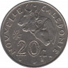 Монета. Новая Каледония. 20 франков 1992 год. рев.