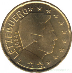 Монета. Люксембург. 20 центов 2004 год.