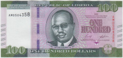 Банкнота. Либерия. 100 долларов 2022 год. Тип W41.