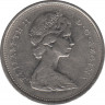 Монета. Канада. 25 центов 1987 год. рев.