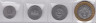 Монета. Камбоджа. Набор 4 штуки. 50, 100, 200, 500 риелей 1994 год. ав.