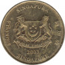Монета. Сингапур. 5 центов 2003 год. ав.