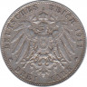 Монета. Германия. Германская империя. Бавария. 3 марки 1911 год. Монетный двор - Мюнхен (D). рев.