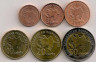 Реверс.Монета. Азербайджан. 1, 3, 5,10, 20, 50 гяпиков 2006 год. Набор современных монет 6 штук.