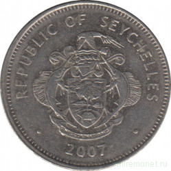 Монета. Сейшельские острова. 1 рупия 2007 год.