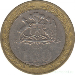 Монета. Чили. 100 песо 2004 год.