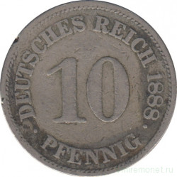 Монета. Германия (Германская империя 1871-1922). 10 пфеннигов 1888 год. (E).
