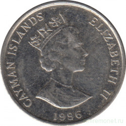 Монета. Каймановы острова. 10 центов 1996 год.