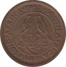 Монета. Южно-Африканская республика (ЮАР). 1/4 пенни 1957 год. ав.