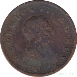 Монета. Великобритания. 1/2 пенни 1807 год.