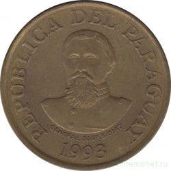 Монета. Парагвай. 100 гуарани 1993 год.