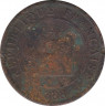 Монета. Французский Индокитай. 1 сантим 1888 год. ав.