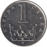 Монета. Чехия. 1 крона 1996 год. рев.