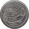 Монета. Каймановы острова. 10 центов 1992 год. рев.