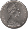 Монета. Австралия. 5 центов 1976 год. ав.