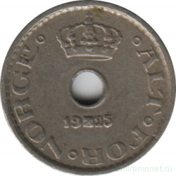 Монета. Норвегия. 10 эре 1925 год.