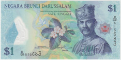 Банкнота. Бруней. 1 доллар 2019 год. Тип W40.