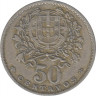 Монета. Португалия. 50 сентаво 1957 год. рев.