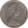 Монета. Австралия. 5 центов 1975 год. ав.