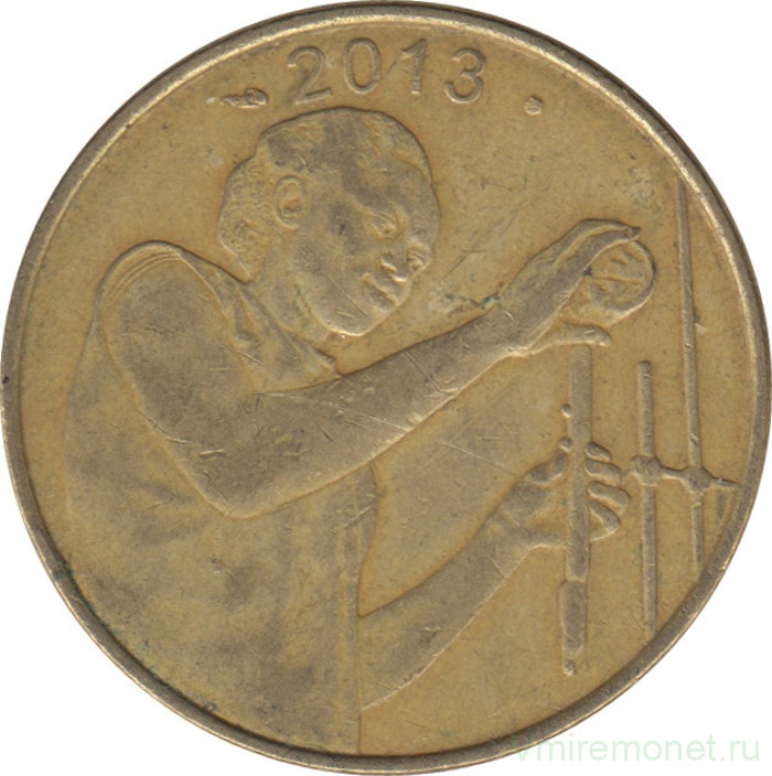 Монета. Западноафриканский экономический и валютный союз (ВСЕАО). 25 франков 2013 год.