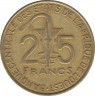 Монета. Западная Африка (ВСЕАО). 25 франков 2013 год. рев.